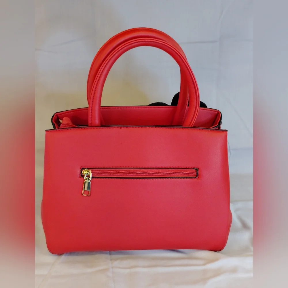 Elegant Red Floral Handbag - Picture 2 of 10